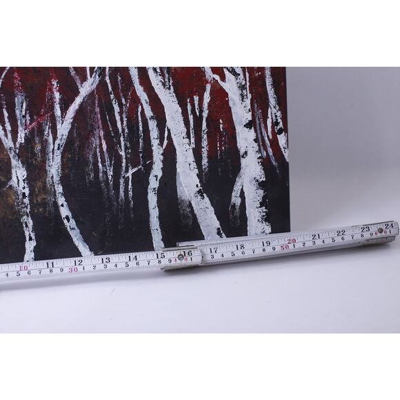 Autumn Birch Trees, Painting, 20x16 inches, Nature, Landscape, Fall, Artwork, - Picture 2 of 3